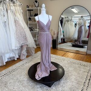 Elegant Mauve Evening Gown